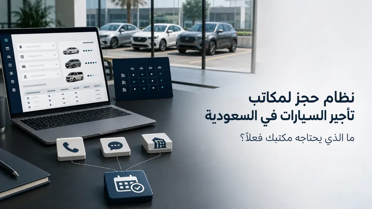 نظام موحد لإدارة حجوزات مكاتب تأجير السيارات والأسطول والفروع في السعودية.